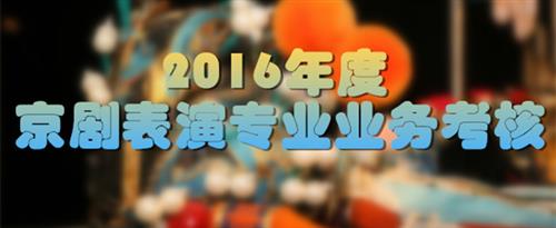 插插大骚逼视频国家京剧院2016年度京剧表演专业业务考...